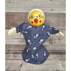 Vintage KERSA Grandma Hand PUPPET Doll Toy Handmade Grandmother Homespun